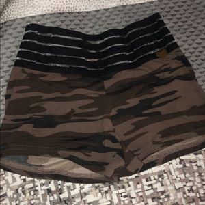 Cutebooty lounge camo brown booty shorts